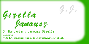 gizella janousz business card